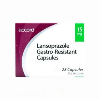 Box of Lansoprazole 30mg capsules for acid reflux treatment